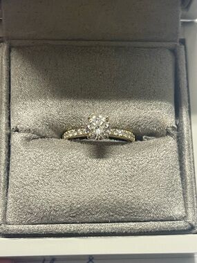 Reeds Gold Diamond Halo Engagement Ring - 14K Gold